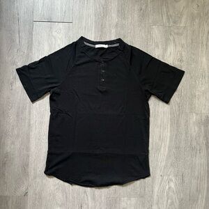 Alternative Apparel Black Men's Henley Shirt